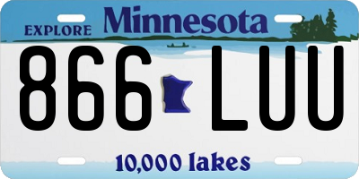 MN license plate 866LUU