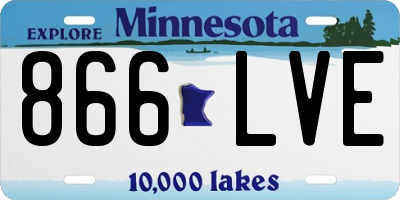 MN license plate 866LVE
