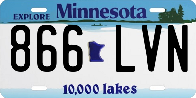 MN license plate 866LVN