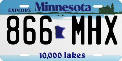 MN license plate 866MHX