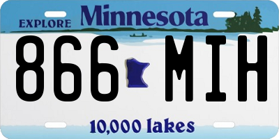 MN license plate 866MIH