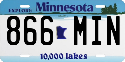 MN license plate 866MIN