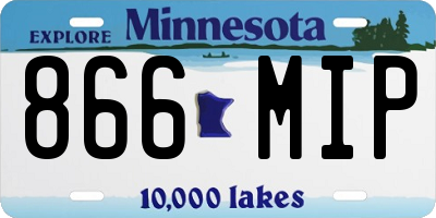 MN license plate 866MIP