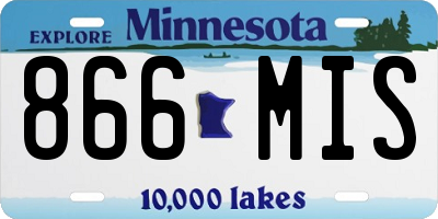 MN license plate 866MIS