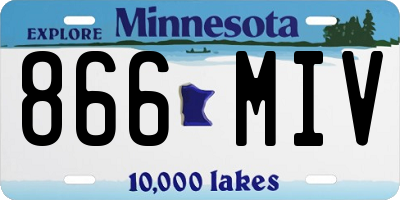 MN license plate 866MIV