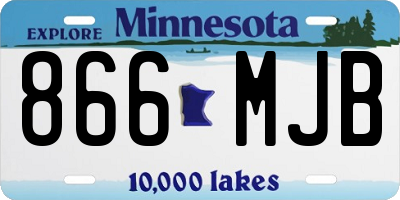 MN license plate 866MJB