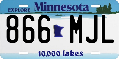 MN license plate 866MJL