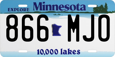 MN license plate 866MJO