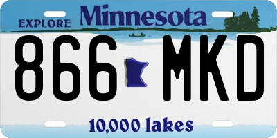 MN license plate 866MKD