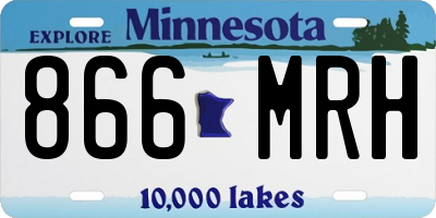 MN license plate 866MRH
