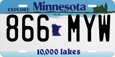 MN license plate 866MYW