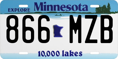 MN license plate 866MZB