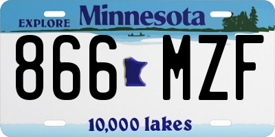 MN license plate 866MZF
