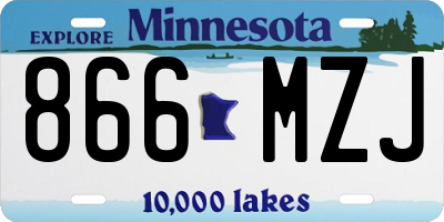 MN license plate 866MZJ