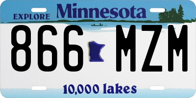 MN license plate 866MZM