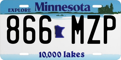MN license plate 866MZP