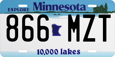 MN license plate 866MZT