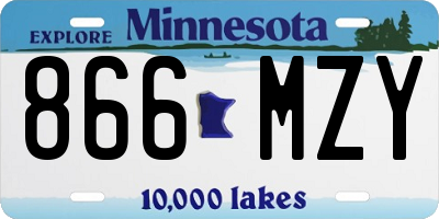 MN license plate 866MZY