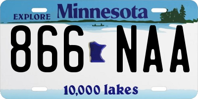 MN license plate 866NAA