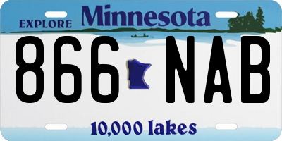 MN license plate 866NAB