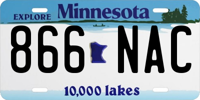 MN license plate 866NAC