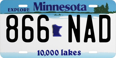 MN license plate 866NAD