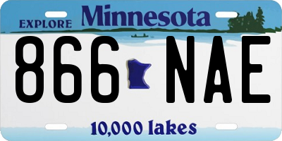 MN license plate 866NAE