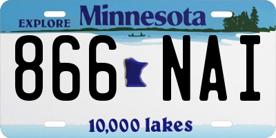 MN license plate 866NAI
