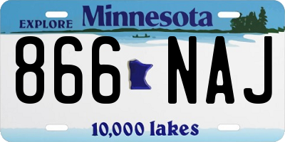 MN license plate 866NAJ