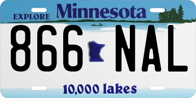 MN license plate 866NAL