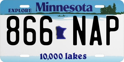 MN license plate 866NAP