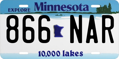 MN license plate 866NAR
