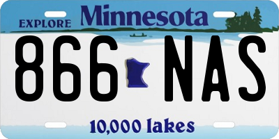 MN license plate 866NAS