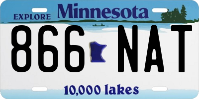 MN license plate 866NAT