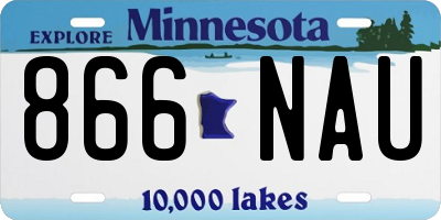 MN license plate 866NAU