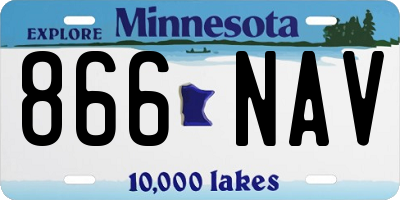 MN license plate 866NAV