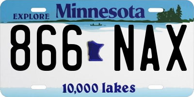MN license plate 866NAX