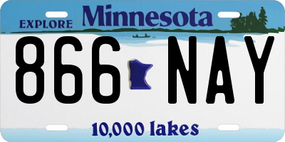 MN license plate 866NAY