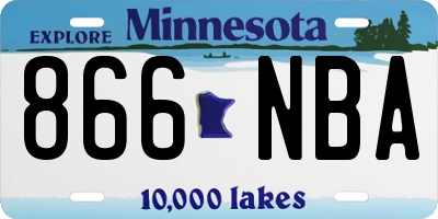 MN license plate 866NBA