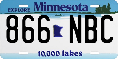 MN license plate 866NBC