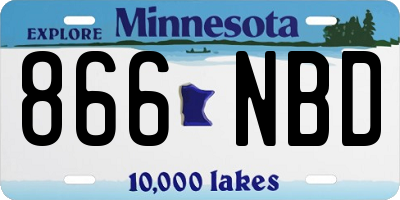 MN license plate 866NBD