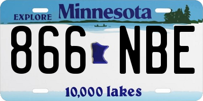 MN license plate 866NBE