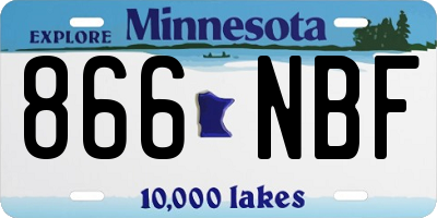 MN license plate 866NBF