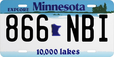 MN license plate 866NBI