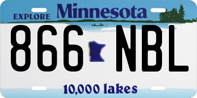 MN license plate 866NBL