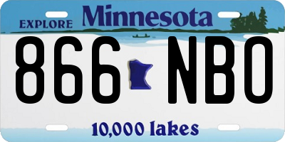 MN license plate 866NBO