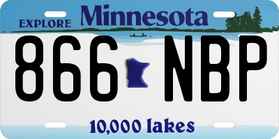 MN license plate 866NBP