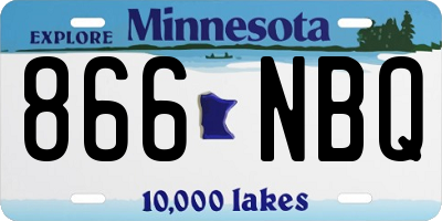 MN license plate 866NBQ