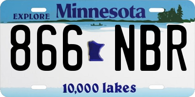 MN license plate 866NBR