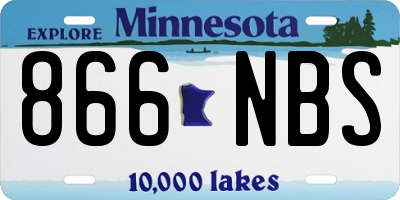 MN license plate 866NBS
